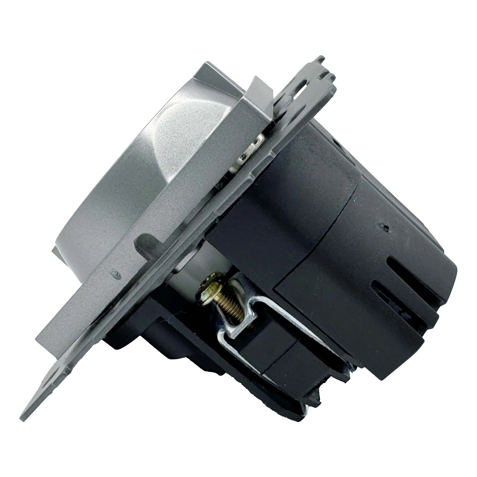 Розетка 1-я с/з с шторками с USB и TYPE C (5В, 2.1А) серая