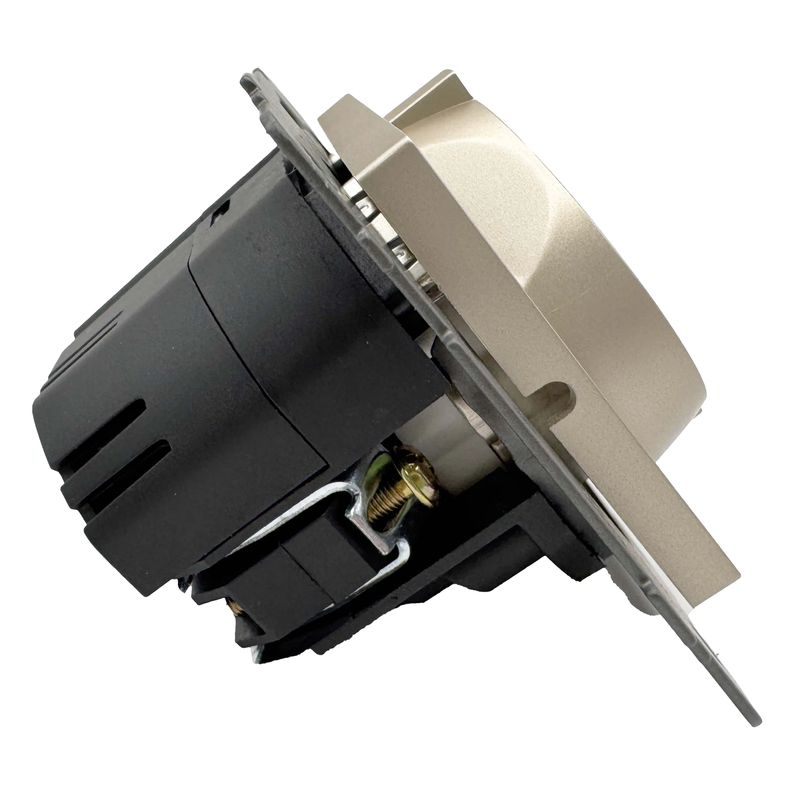 Розетка 1-я с/з с шторками с USB и TYPE C (5В, 2.1А) золото