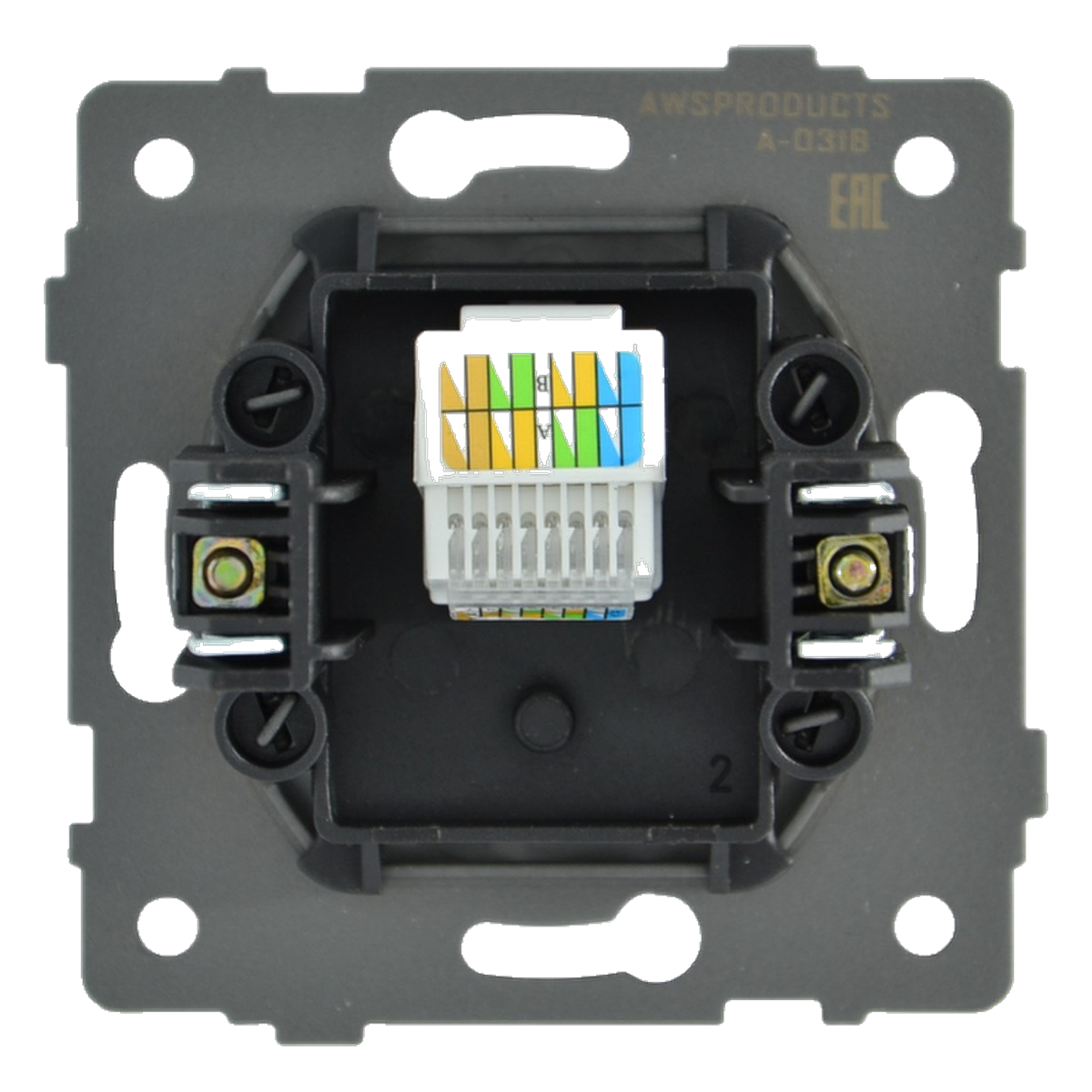 Розетка RJ45 () 1-я чёрная