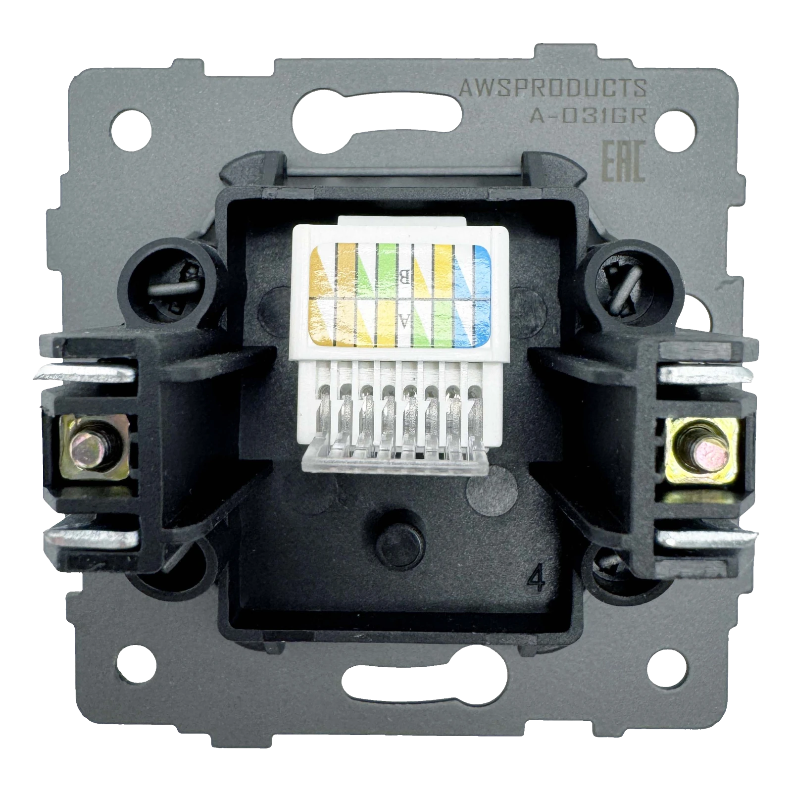 Розетка RJ45 1-я серая