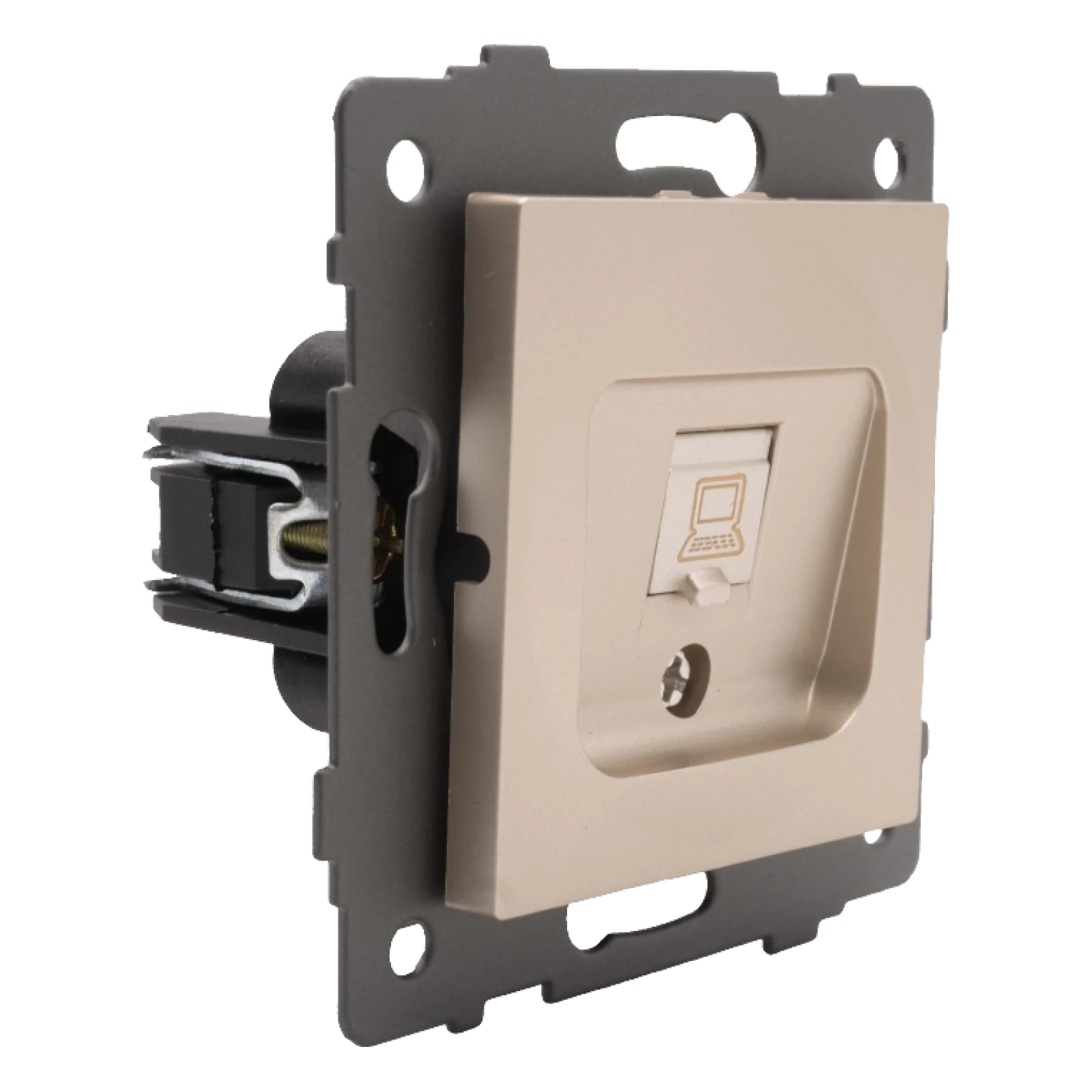 Розетка RJ45 (cat 5e) 1-я золото