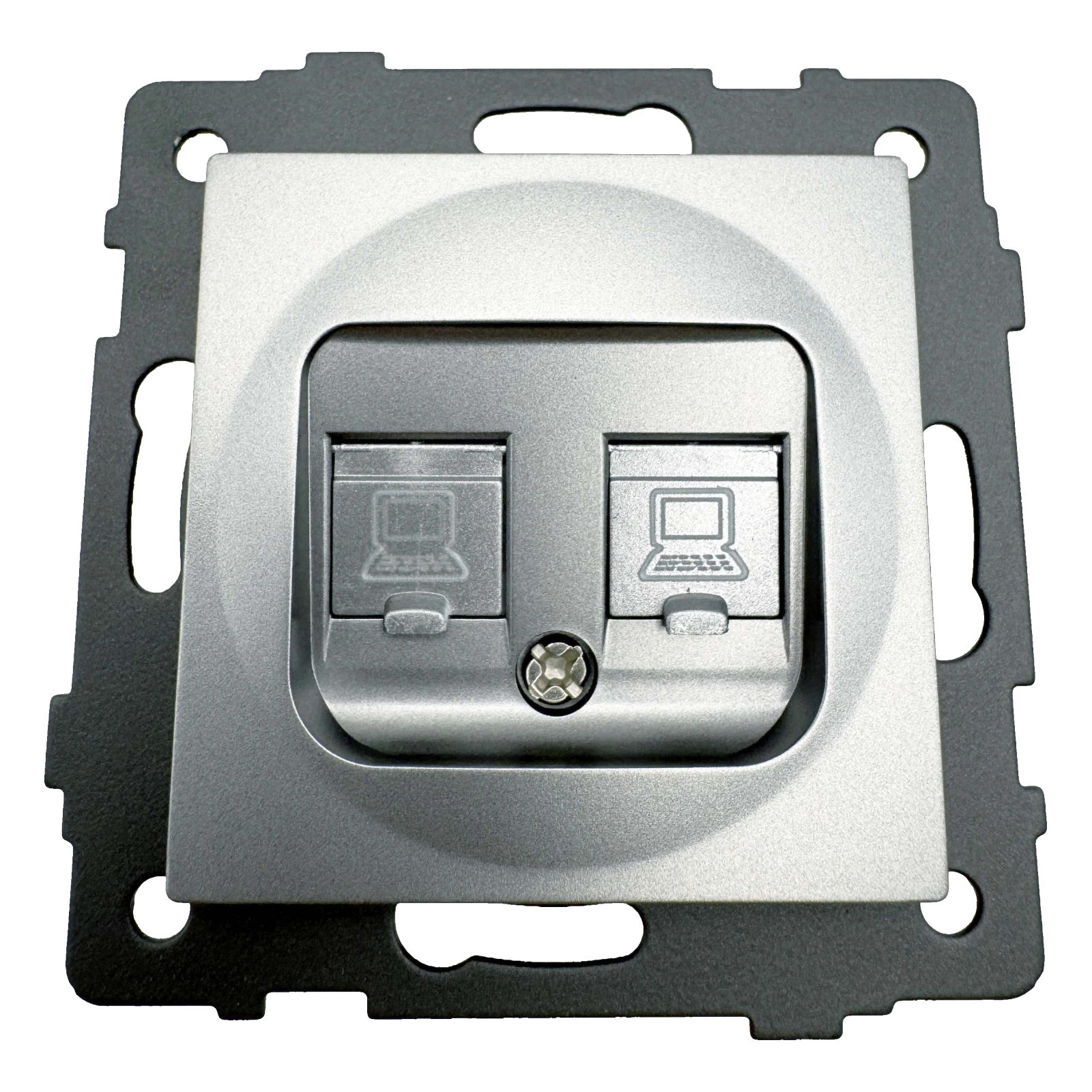 Розетка RJ45 (cat 5e) 2-я серая