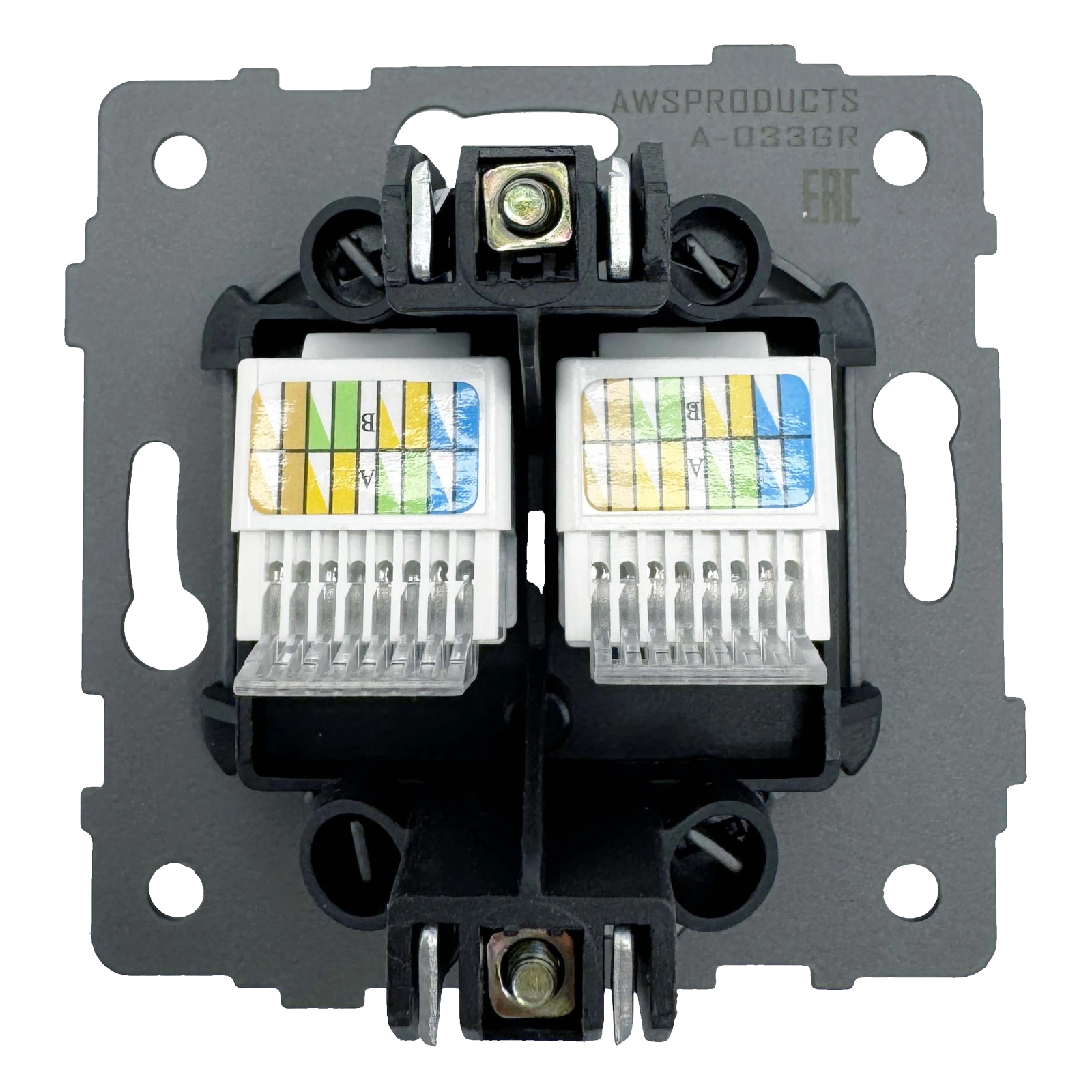 Розетка RJ45 2-я серая