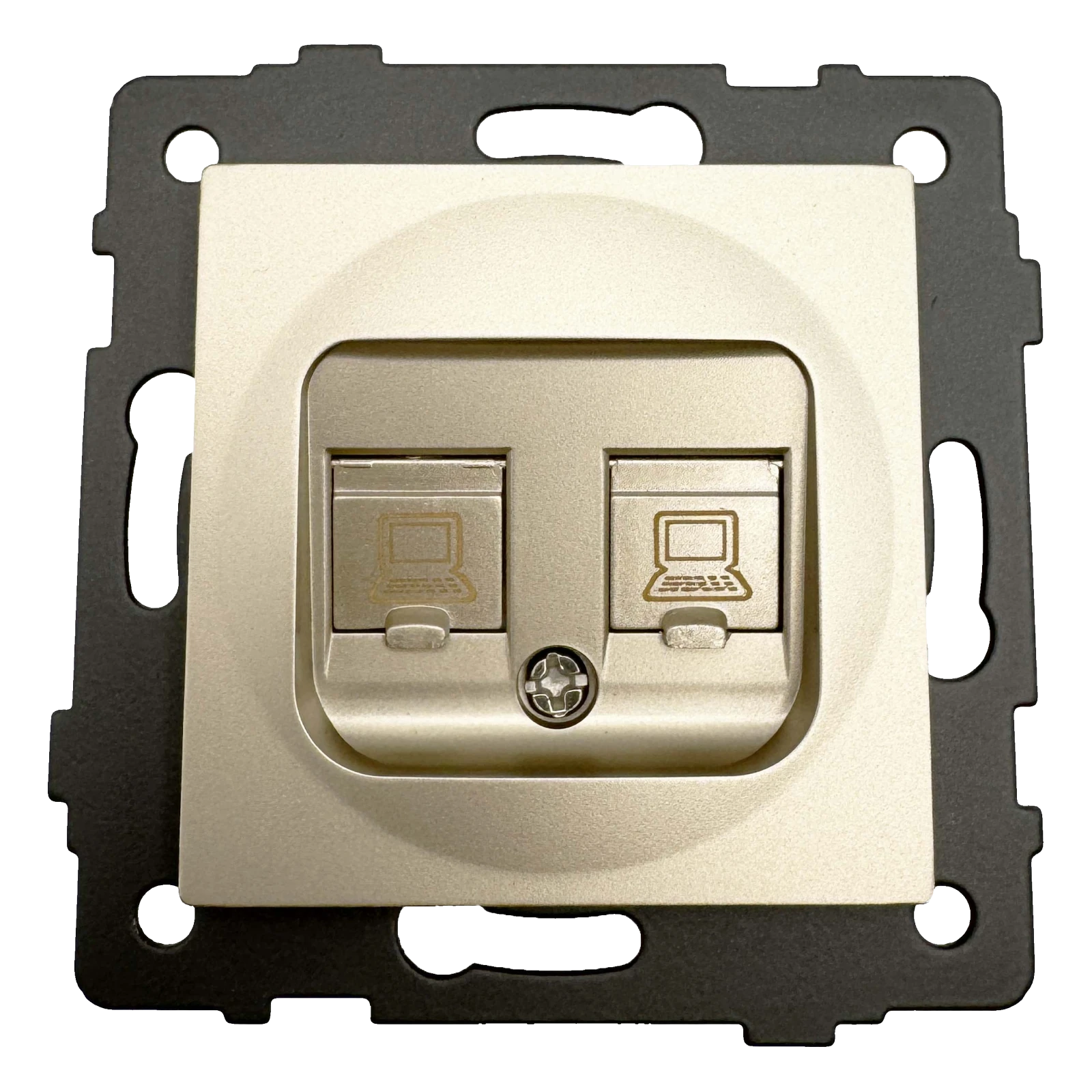 Розетка RJ45 (cat 5e) 2-я золото