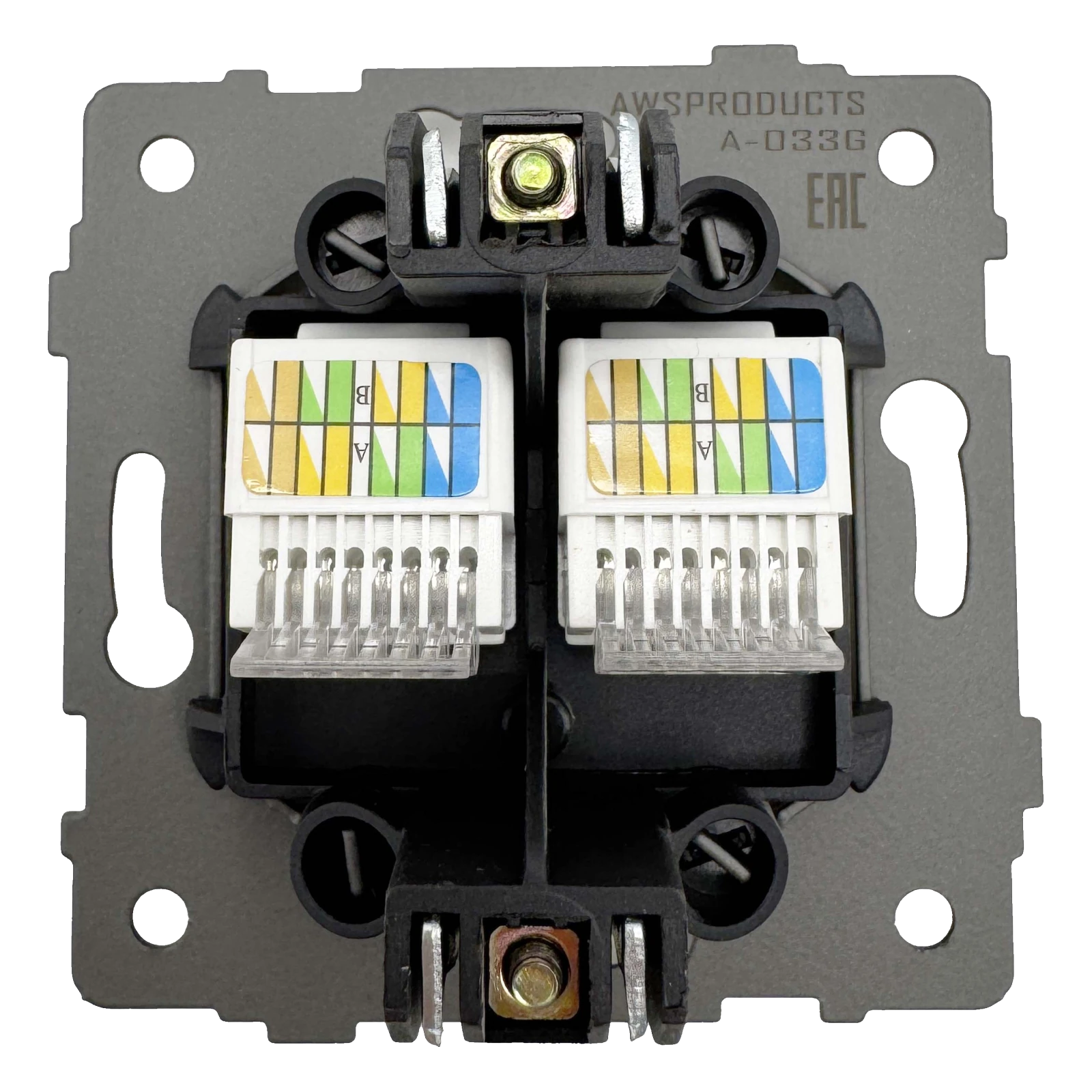 Розетка RJ45 2-я золото