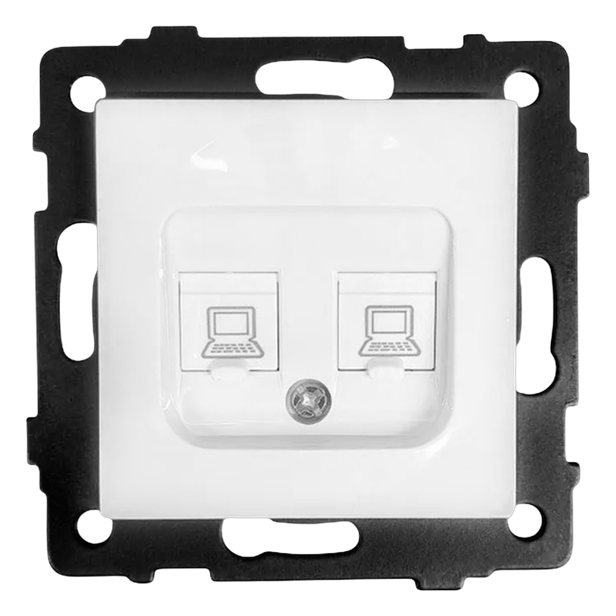 Розетка RJ45 (cat 5e) 2-я белая