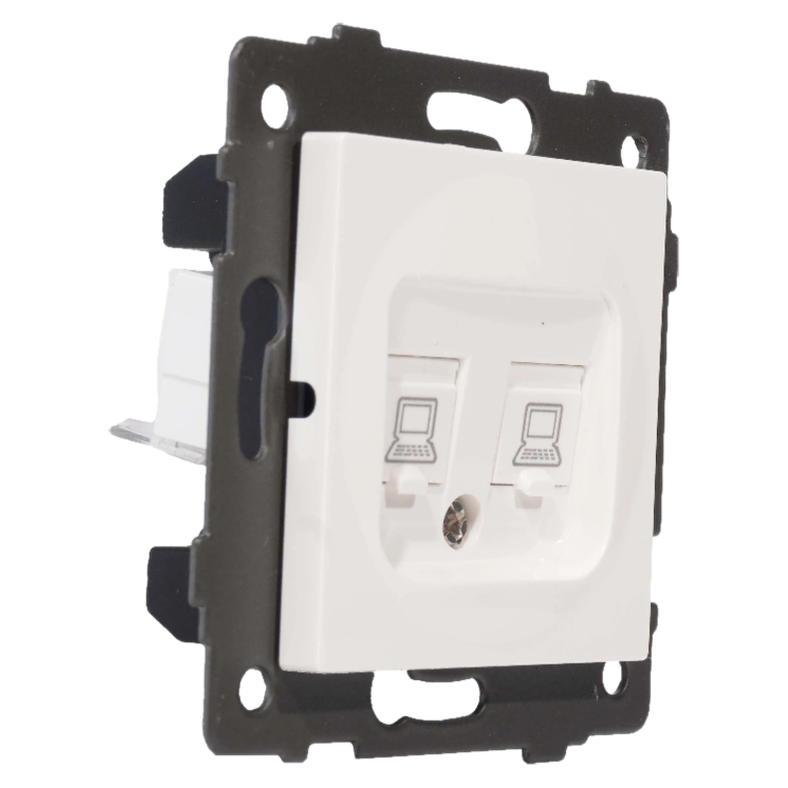 Розетка RJ45 (cat 5e) 2-я белая
