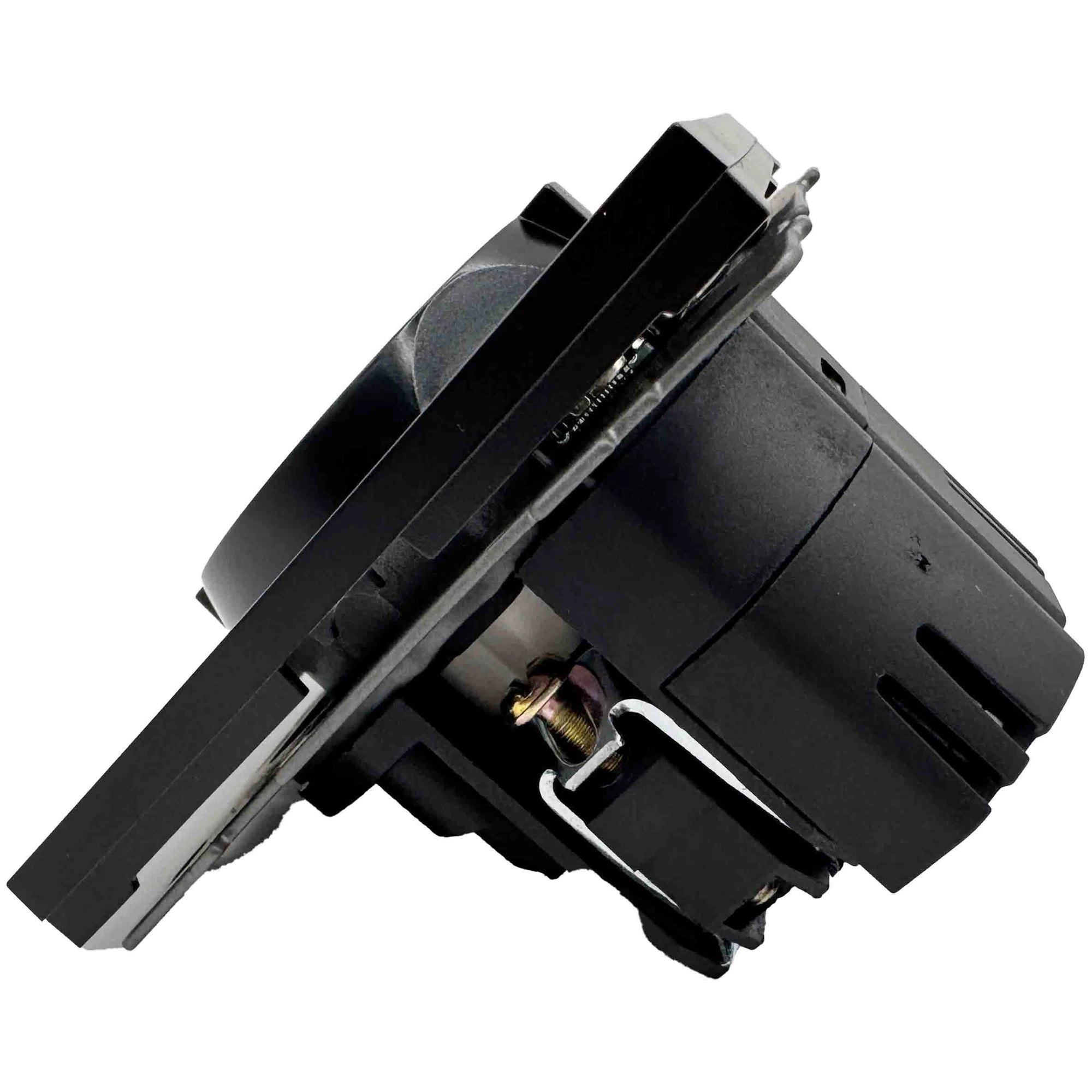 Розетка 1-я с/з с шторками с USB и TYPE C (5В, 2.1А) чёрная
