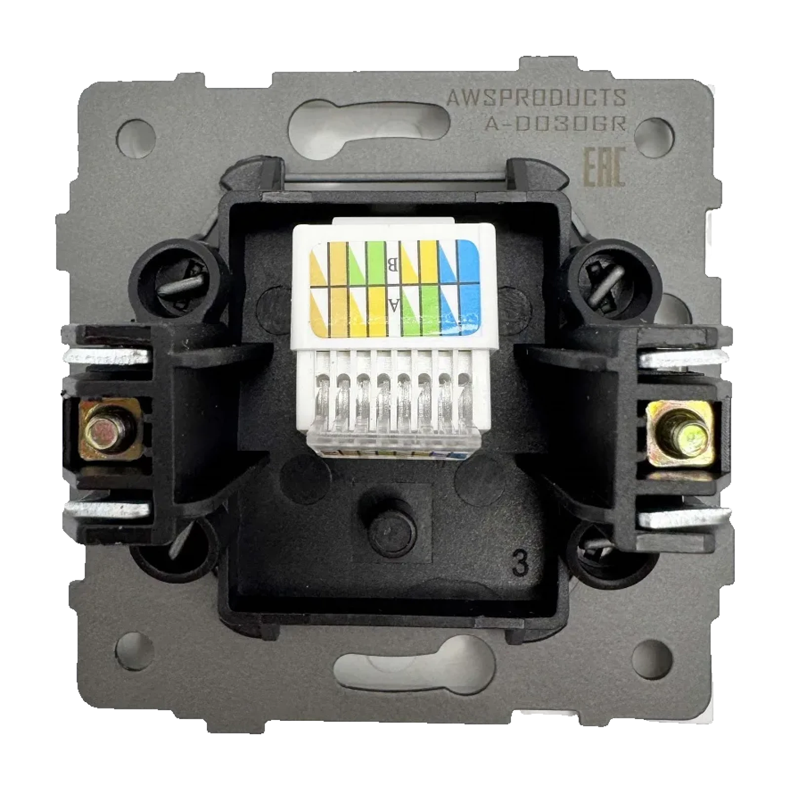 Розетка RJ45 1-я серая