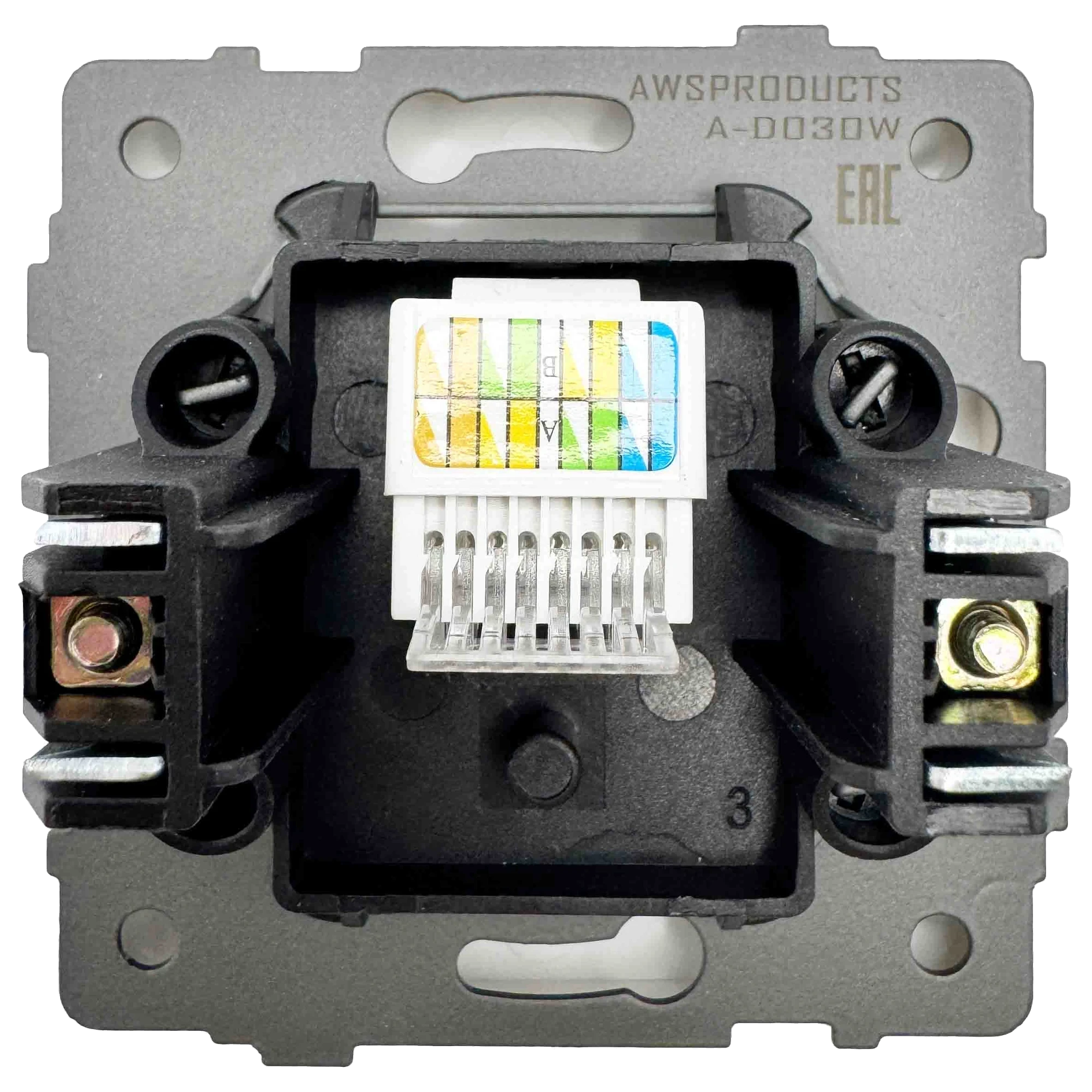 Розетка RJ45 1-я белая