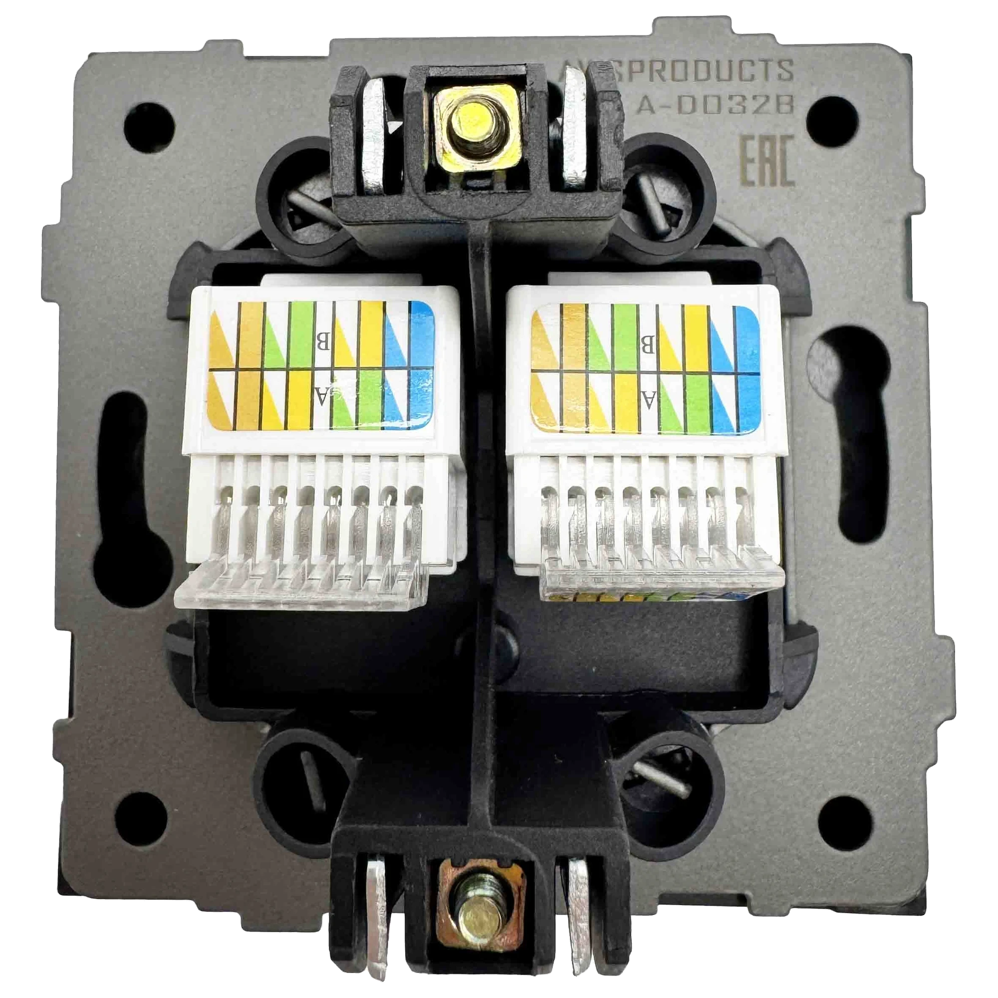 Розетка RJ45 2-я чёрная