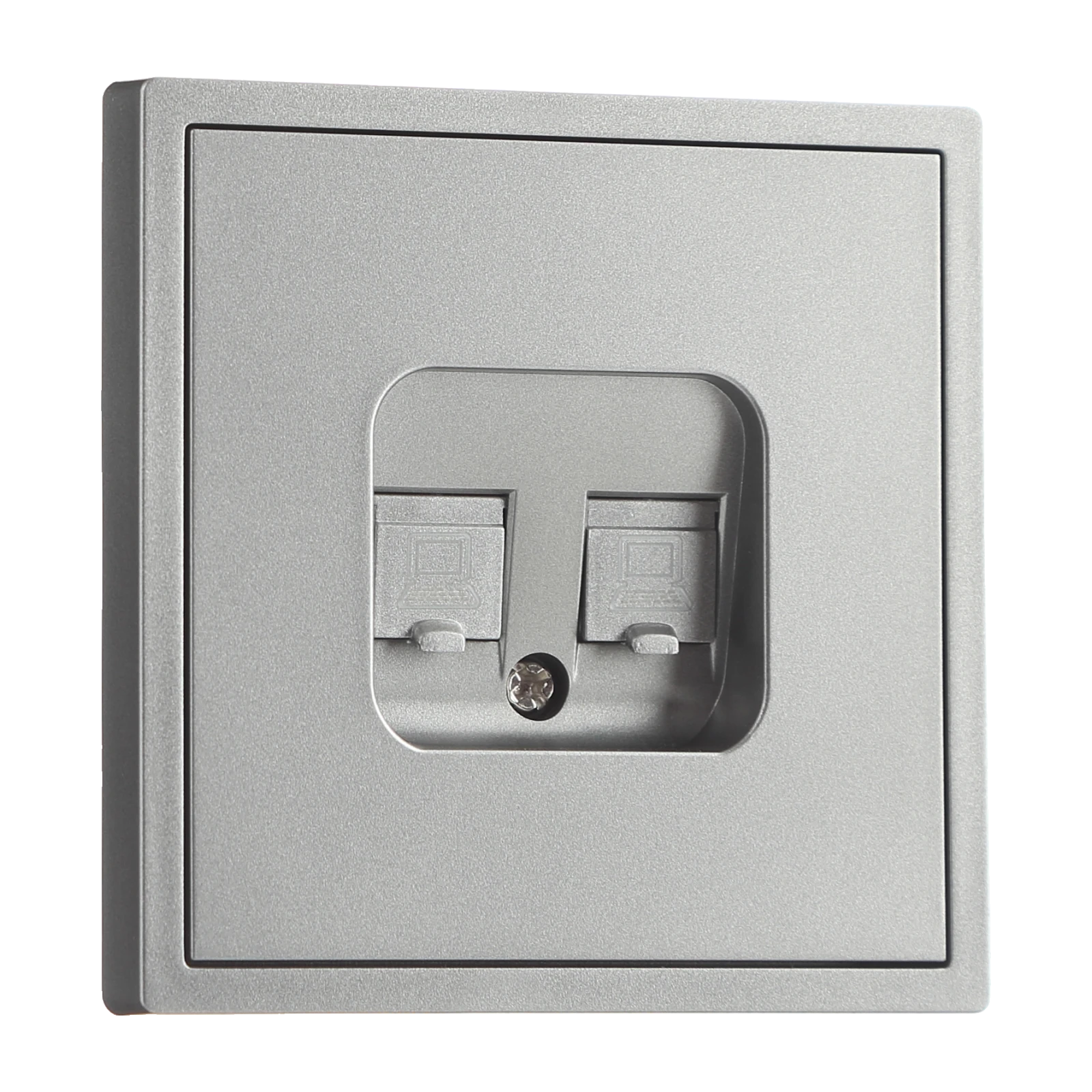 Розетка RJ45 (cat 5e) 2-я серая