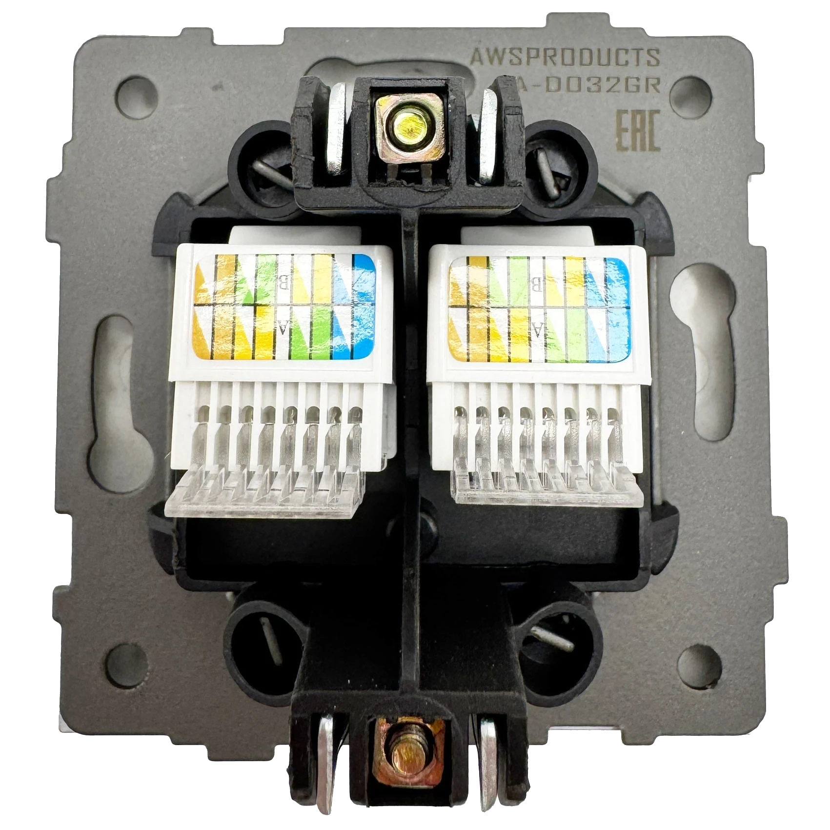Розетка RJ45 2-я серая