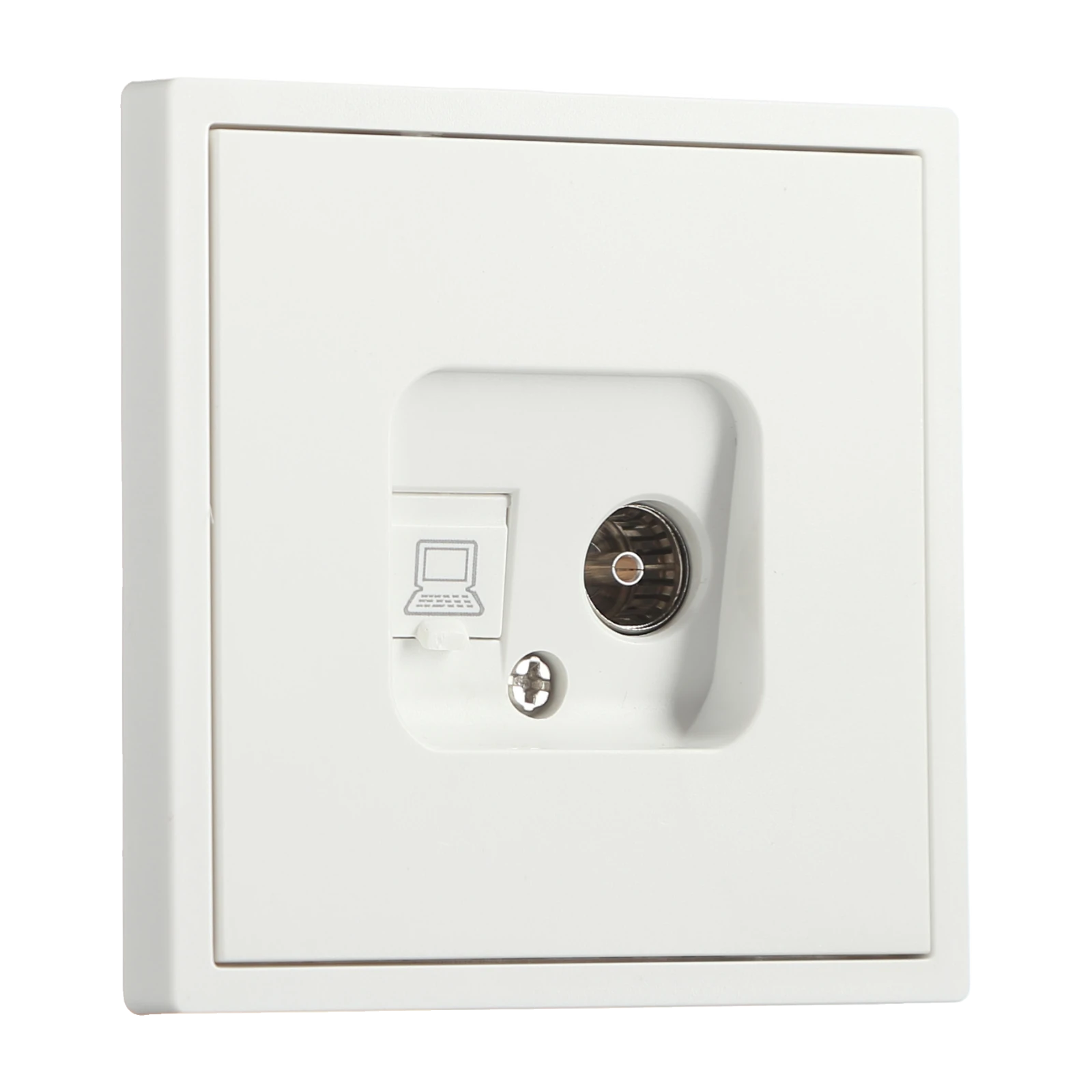 Розетка RJ45 (cat 5e) + TV белая