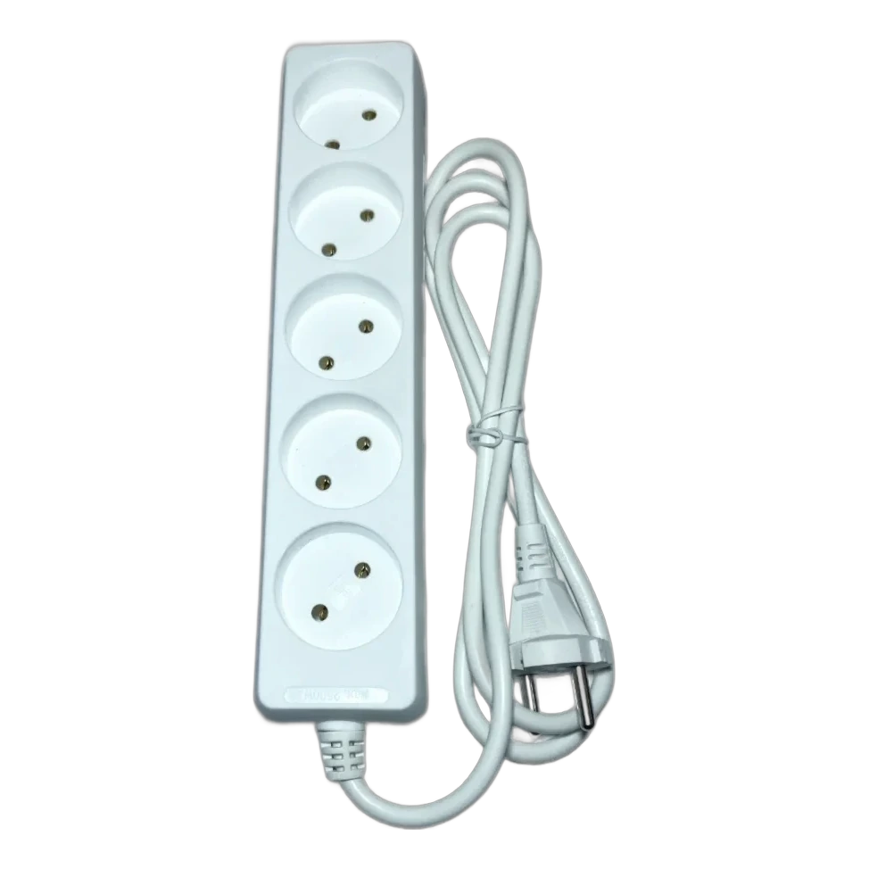 Удлинитель бытовой 5гн. 1,5м б/з ПВС 2x0,75mm2